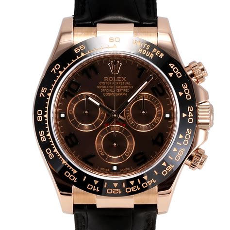 rolex daytona 18k rose gold case men& 39|Rolex 18 ct dial.